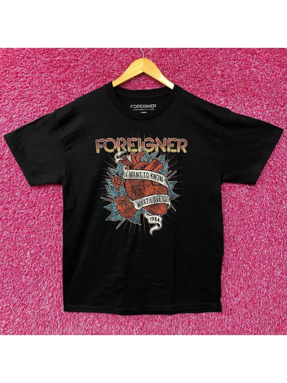 Foreigner Agent Provocateur I Wanna Know What Love Is T-Shirt Large